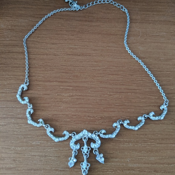 Cubic Zirconia Chandelier Necklace - Picture 2 of 2